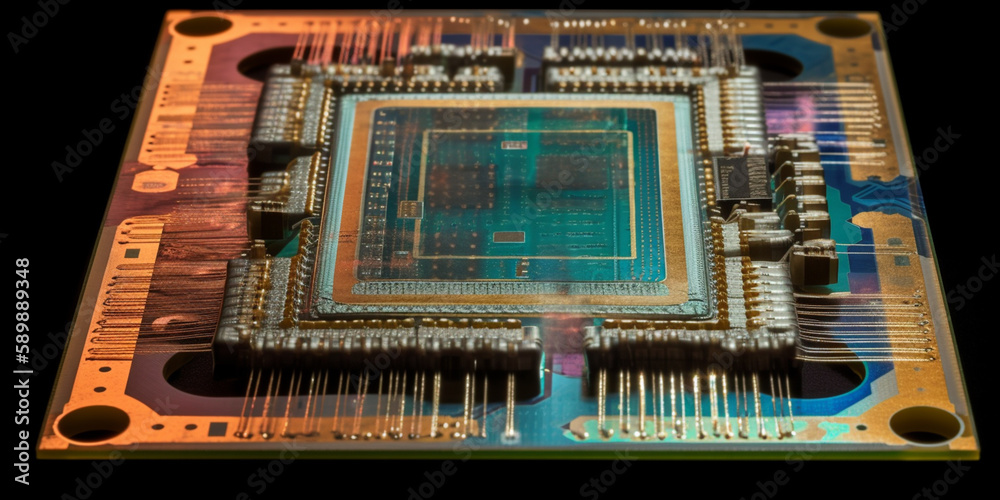 Scheda di circuito. Microchip. Concetto di CPU dei processori del ...