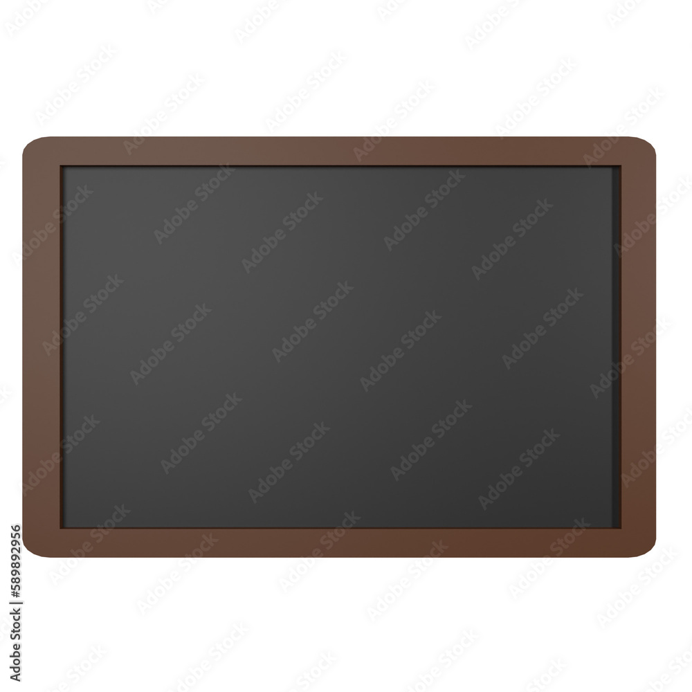 3D Render Blackboard Illustration on a Transprent Background 3D Render Blackboard Illustration on a Transprent Background