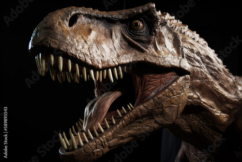 Tyrannosaurus rex dinosaur created with AI