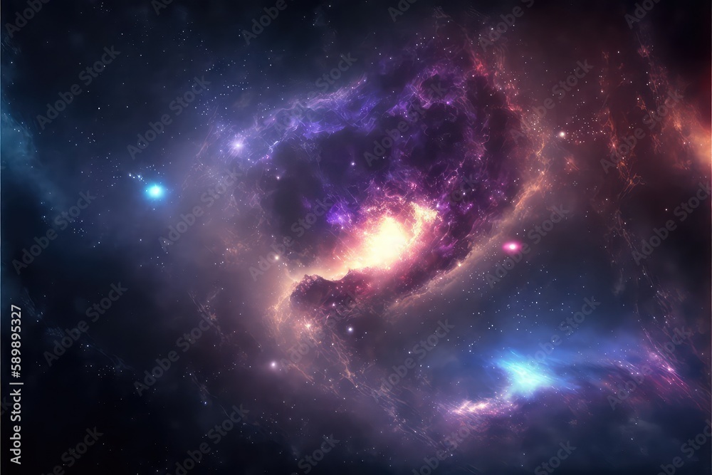 shiny clouds of the universe an extraterrestrial display generative ai