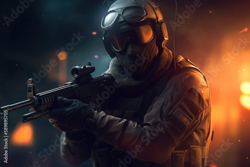 First Person Shooter Game Art FPS Wallpaper Background