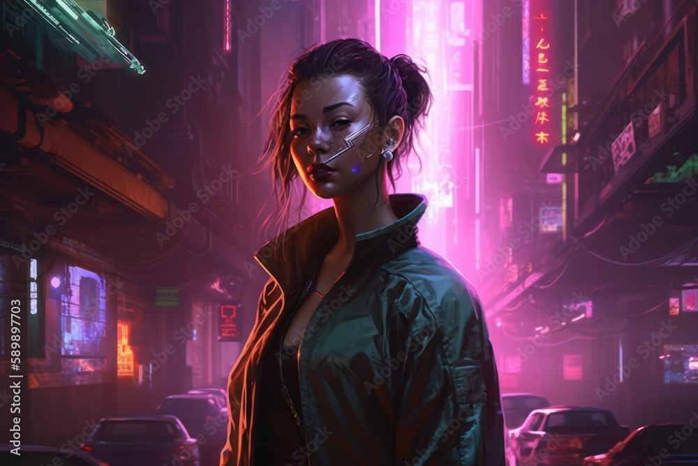 Cyberpunk Style Game Art Wallpaper Background Cyberpunk Style Game Art Wallpaper Background