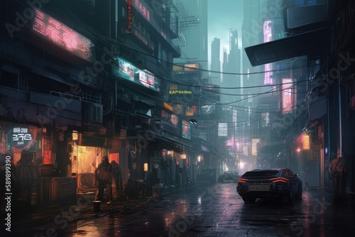 Cyberpunk Style Game Art Wallpaper Background