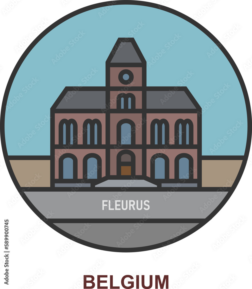 Fleurus. Cities and towns in Belgium