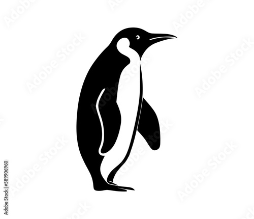 Penguin Face  Silhouettes Penguin Face SVG  black and white Penguin vector