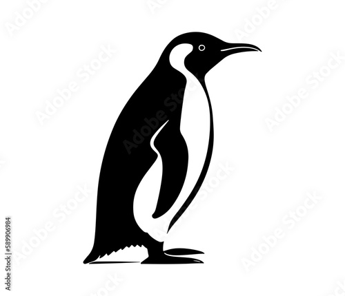 Penguin Face, Silhouettes Penguin Face SVG, black and white Penguin vector