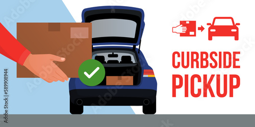 Box curbside pickup at the store
