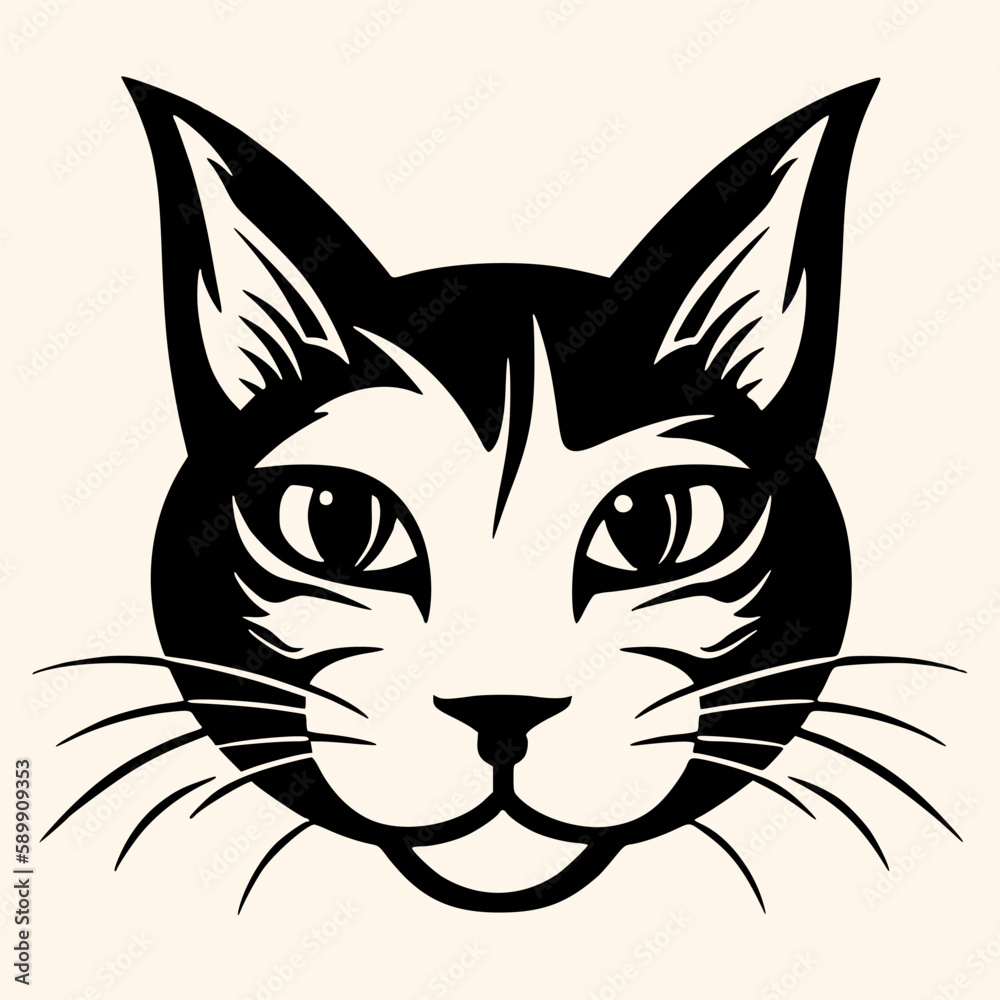 Cat vector for logo or icon, drawing Elegant minimalist style,abstract style Illustration Cat vector for logo or icon, drawing Elegant minimalist style,abstract style Illustration
