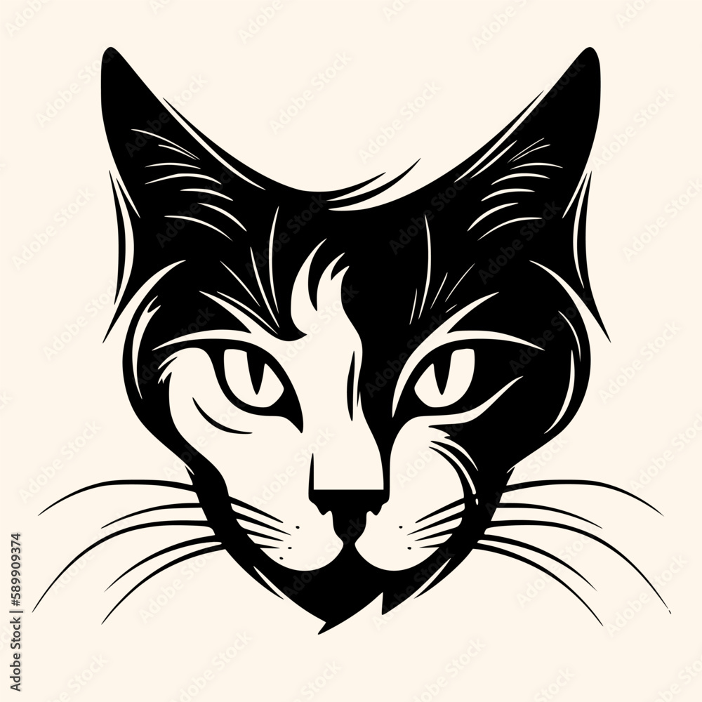 Cat vector for logo or icon, drawing Elegant minimalist style,abstract style Illustration Cat vector for logo or icon, drawing Elegant minimalist style,abstract style Illustration