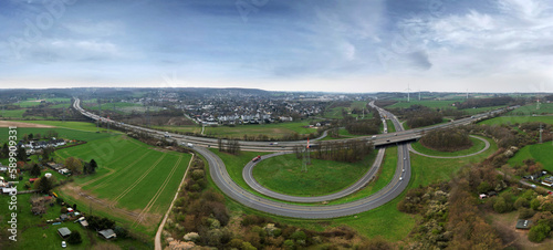 Autobahndreieck Witten / A45 - A44 / Dortmund Hombruch, Ruhrgebiet, NRW