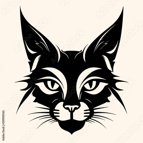 Cat vector for logo or icon, drawing Elegant minimalist style,abstract style Illustration