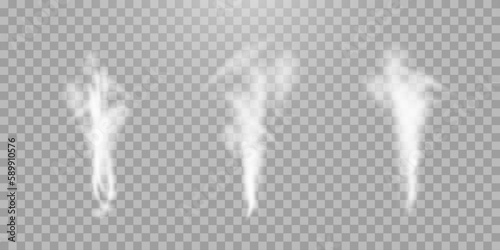 Transparent smoke or steam vector effect