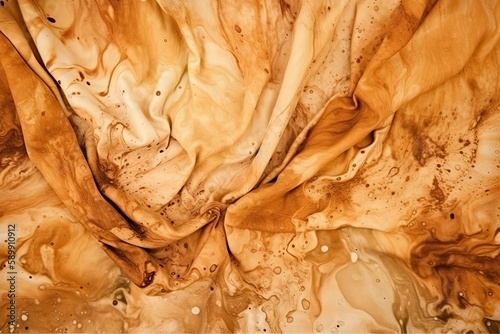 an unidentified brown and white substance seen up close. Generative AI