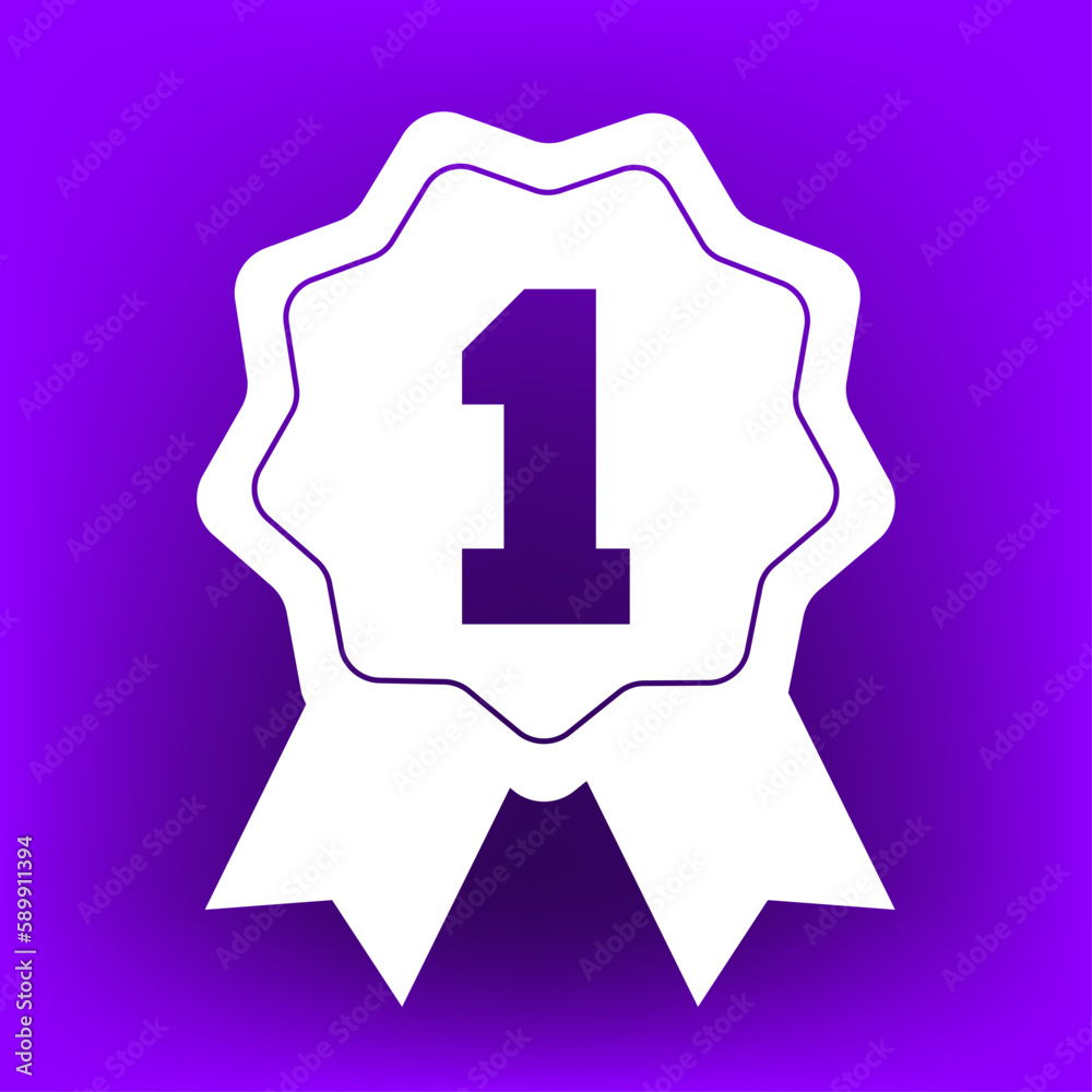 Obraz premium number 1 award ribbon