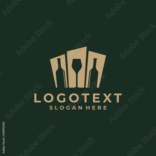 awesome bottle logo design