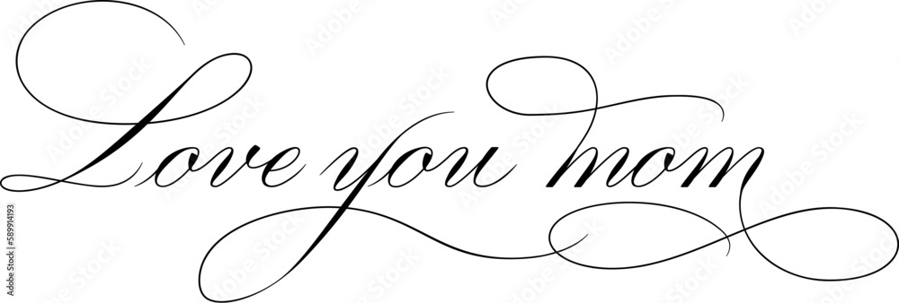 Happy Mothers Day - calligraphic lettering with elegant flourishes. Modern line calligraphy isolated on white background. Black ink illustration. Vector text in linear style. Happy Mothers Day - calligraphic lettering with elegant flourishes. Modern line calligraphy isolated on white background. Black ink illustration. Vector text in linear style.