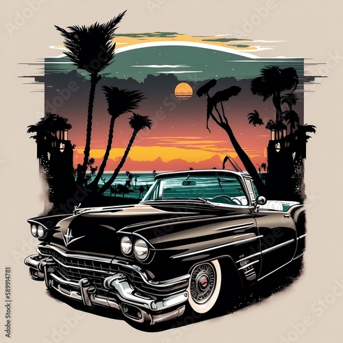 Cruising in Style with a Vintage Classic Cadillac Convertible Sedan DeVille Coupe Deville Eldorado ai