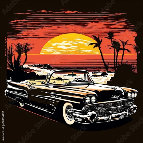 Cruising in Style with a Vintage Classic Cadillac Convertible Sedan DeVille Coupe Deville Eldorado ai