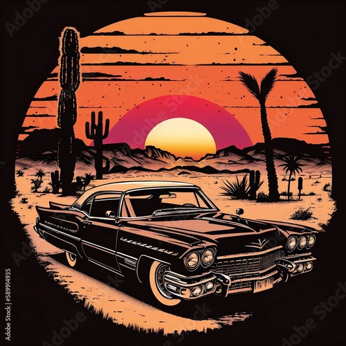 Cruising in Style with a Vintage Classic Cadillac Convertible Sedan DeVille Coupe Deville Eldorado ai