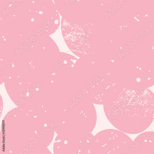 Seamless pattern with shapes and circles. Vector background, print, design