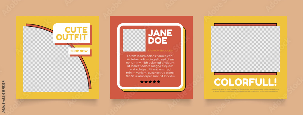 social media template banner fashion sale promotion in retro colorful color. fully editable instagram and facebook square post frame puzzle organic sale poster social media template banner fashion sale promotion in retro colorful color. fully editable instagram and facebook square post frame puzzle organic sale poster