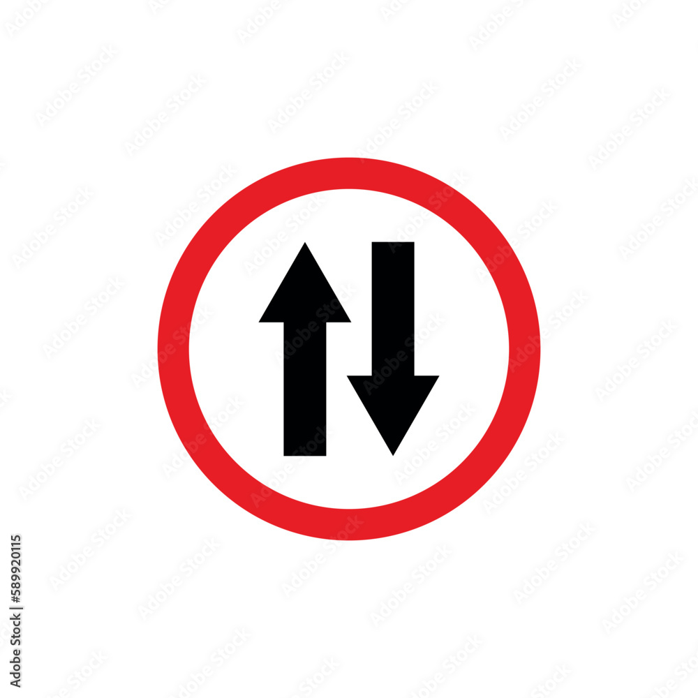 Circle Traffic Sign, Road Sign Vector Template Circle Traffic Sign, Road Sign Vector Template