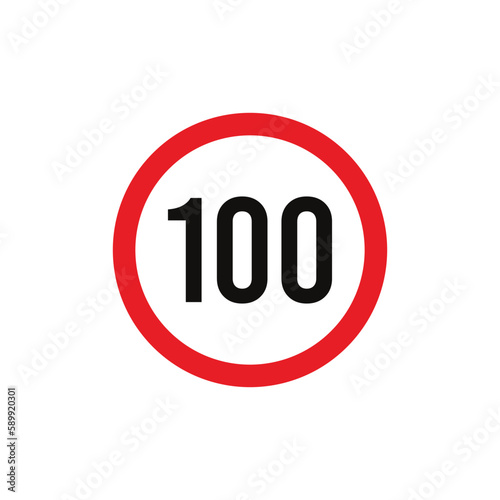 Circle Traffic Sign  Road Sign Vector Template