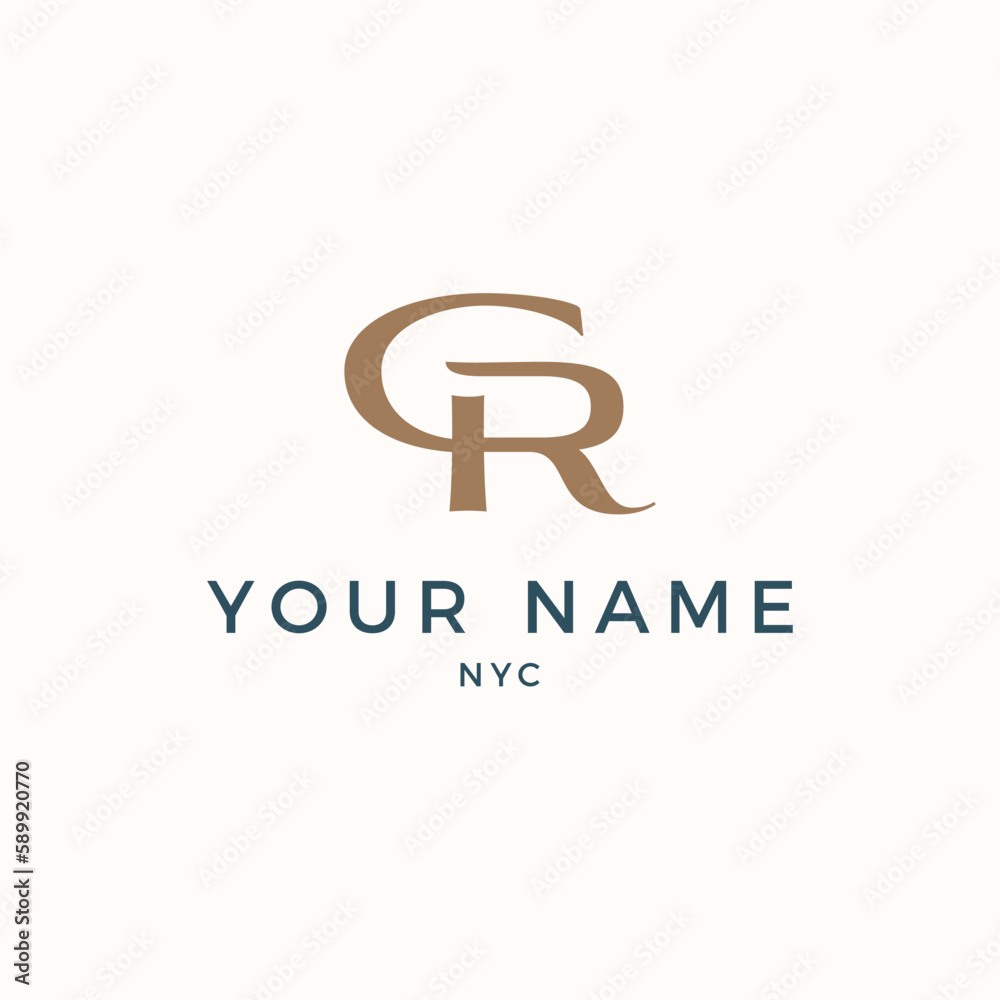 Obraz premium modern GR elegance luxury logo