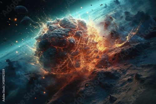 massive explosion in deep space. Generative AI