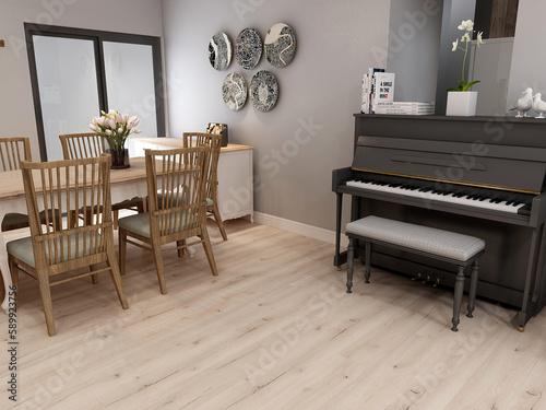 A warm, cozy and modern kitchen for singles, family and new married couples