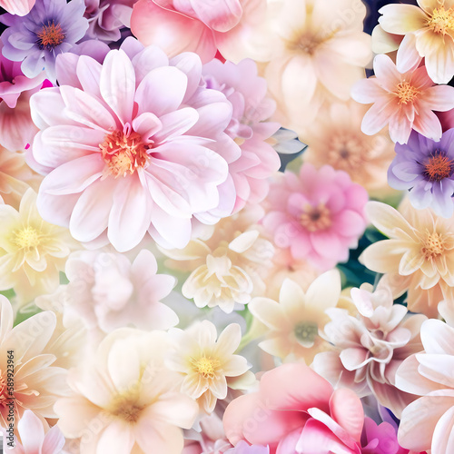 Blooming Love: a bunch of stunning and beautiful Flowers Background for Mother's Day and Valentine's Day © Lucas Silva