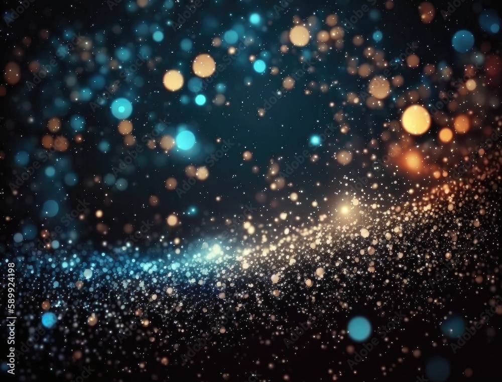 Mystical Starry Glitter Space Background