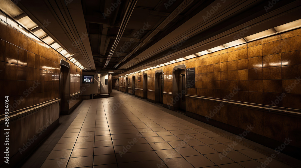a subway station, generative Ai