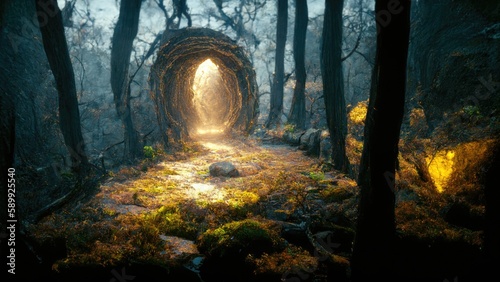 Fotografia Journey to the Underworld: Through a Mysterious Portal