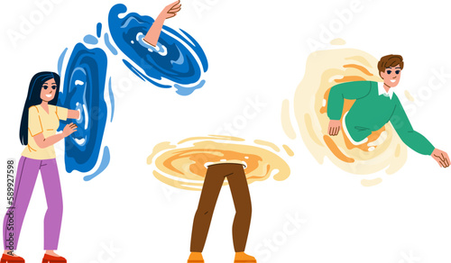 teleport portal vector