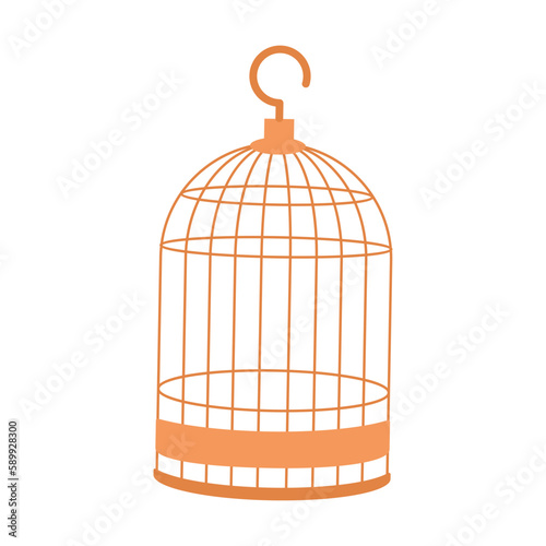 empty bird cage flat design style with good quality