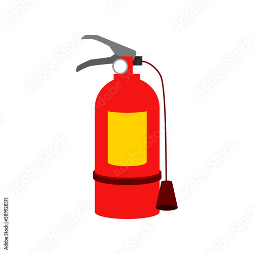 red fire extinguisher flat design style with good quality