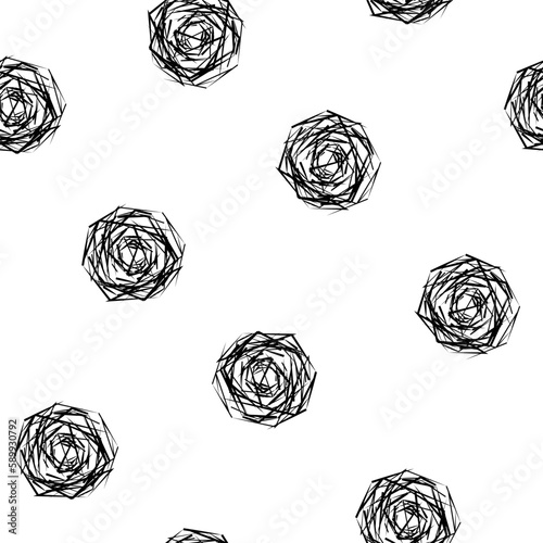 Scrawl seamless pattern background Abstract polka dots style Scribble tumbleweed logo icon sign Modern design for textile Fashion trendy print clothes greeting invitation card flyer poster banner ad