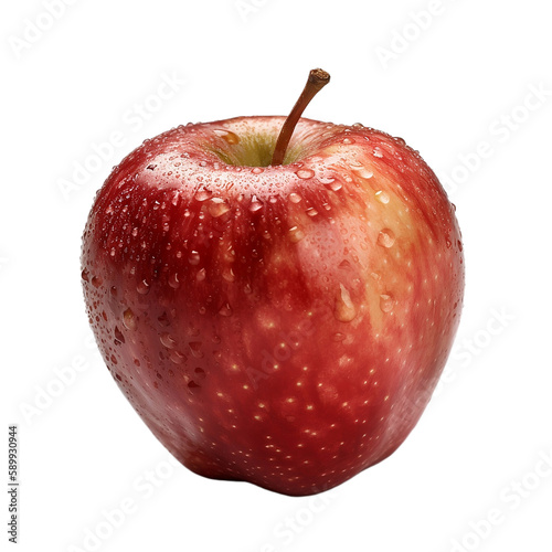 red apple isolated on transparent background