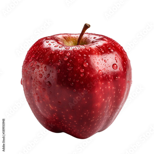 red apple isolated on transparent background photo
