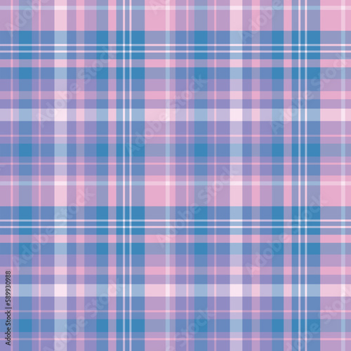 Seamless pattern in unusual lilac, dark blue and pink colors for plaid, fabric, textile, clothes, tablecloth and other things. Vector image.