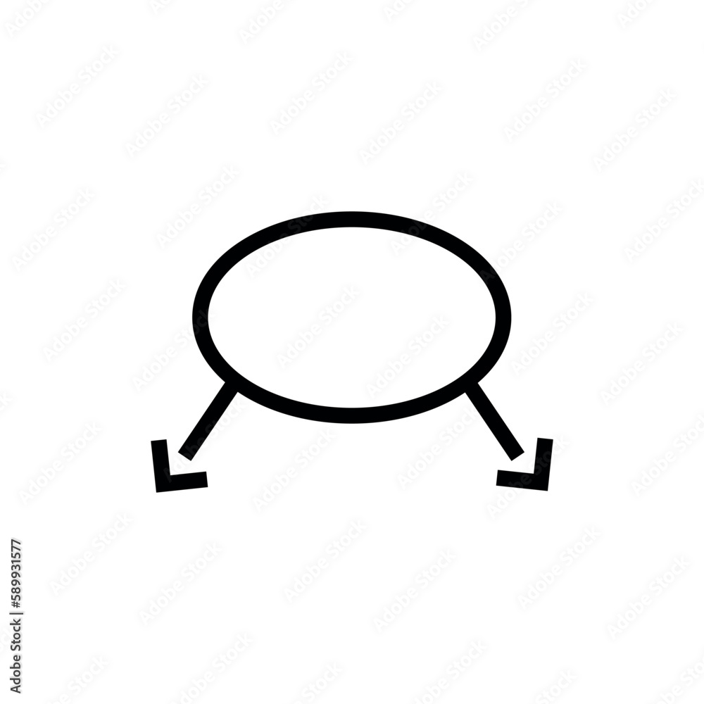 Sketch arrow direction black line icon. Sketch arrow direction black line icon.