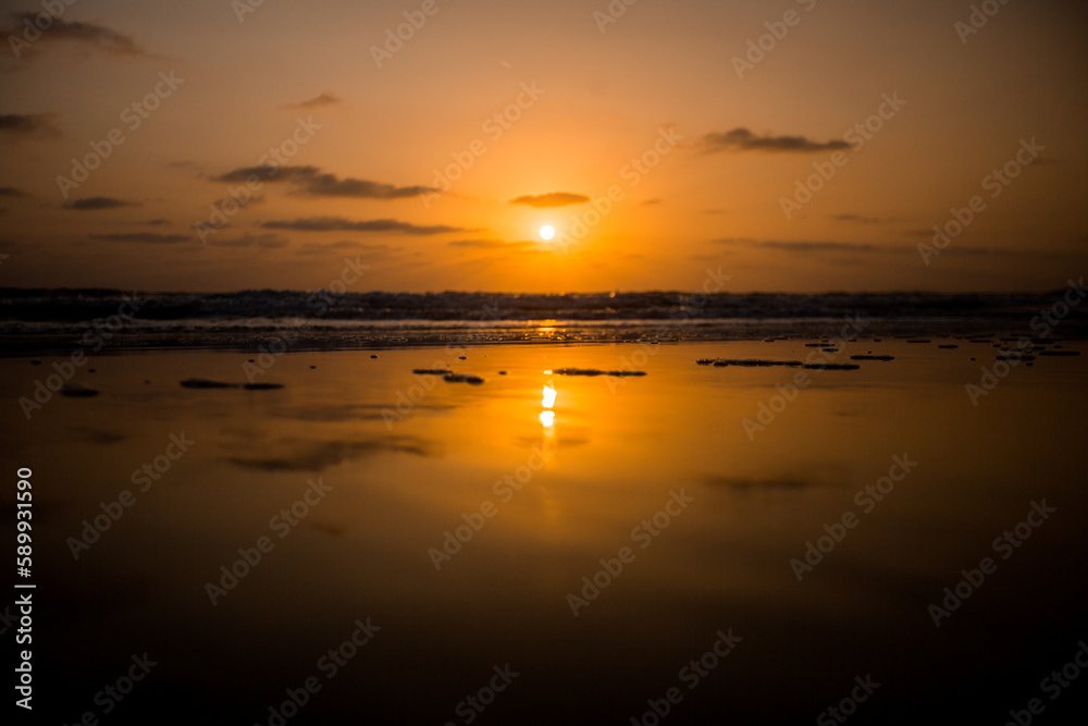 Beautiful sunset in india over the arabian sea Beautiful sunset in india over the arabian sea