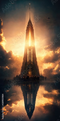 Cinematic Realism: Towering Monolith of Grandeur