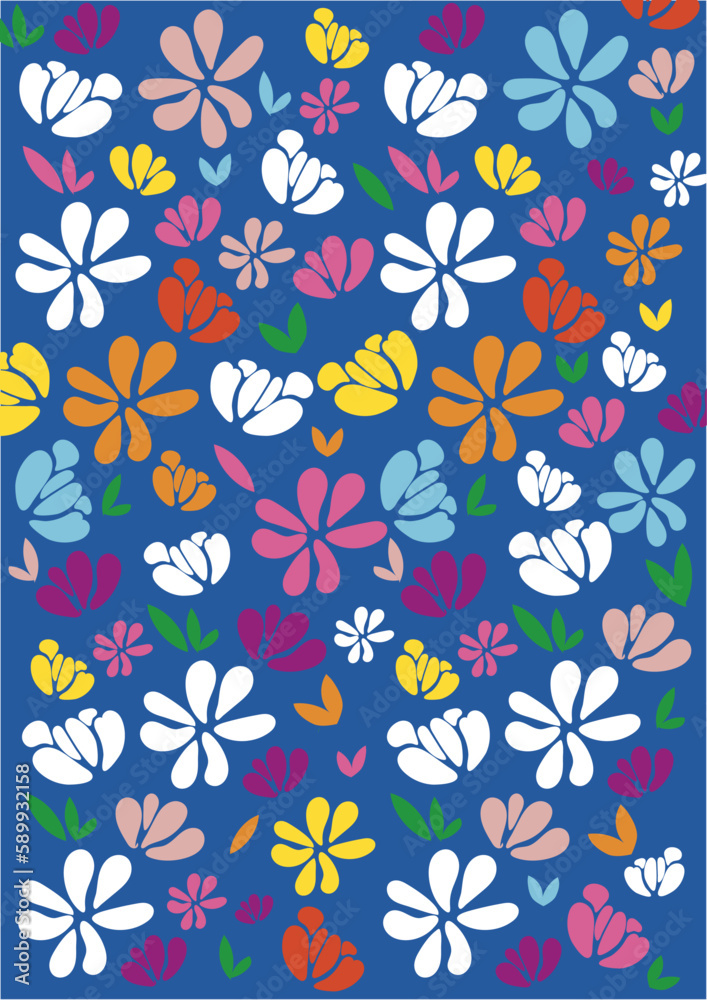 Texture Motif Floral coloré 
