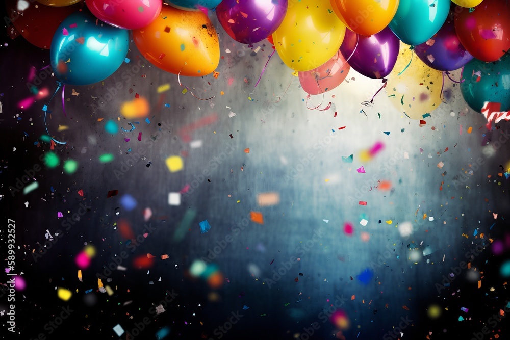 Abstract Party Colorful Balloons