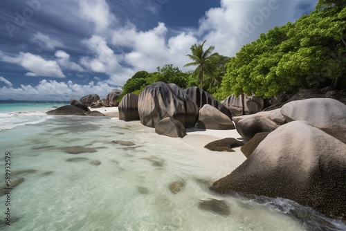 Anse Source dArgent Seychelles , generative artificial intelligence