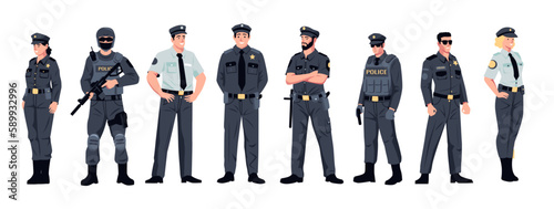 Canvas Print Police officers