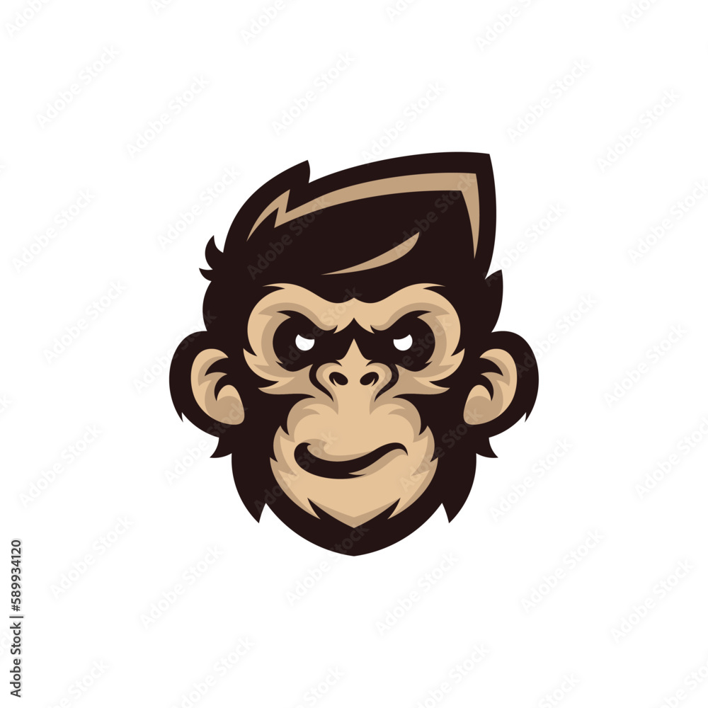 Head Monkey Mascot logo template Vector. Creative Monkey Logo Vector Head Monkey Mascot logo template Vector. Creative Monkey Logo Vector