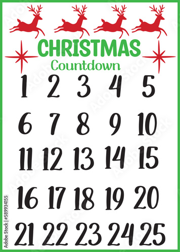 Christmas Countdown Svg
